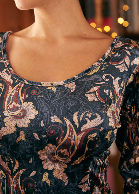 Retro Radiance Fit & Flare Dress