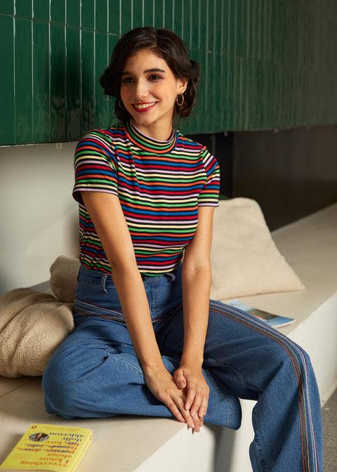 Whispers of Autumn Mock Neck Top