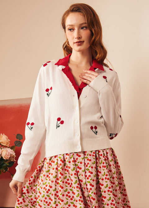 Cherry on Top Crew Neck Cardigan