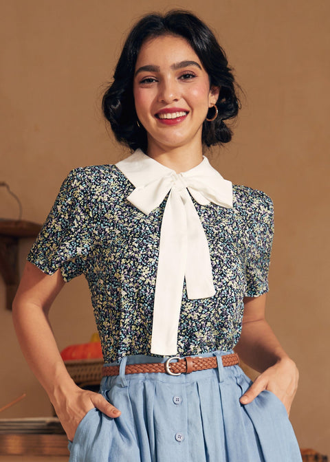 Positive First Impressions Tie-Neck Blouse