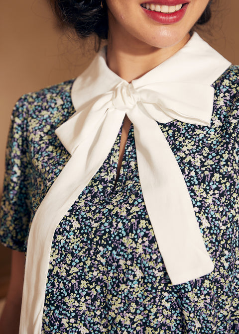 Positive First Impressions Tie-Neck Blouse