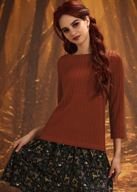 A Crisp Autumn Breeze Boatneck Top