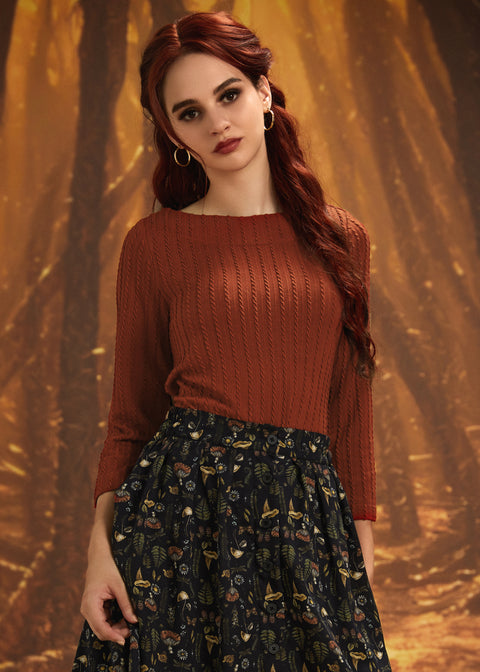 A Crisp Autumn Breeze Boatneck Top