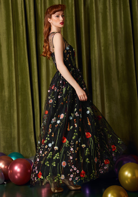 Mystique Mirage Fit & Flare Maxi Dress