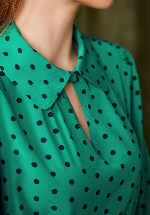 Spot On Keyhole Blouse