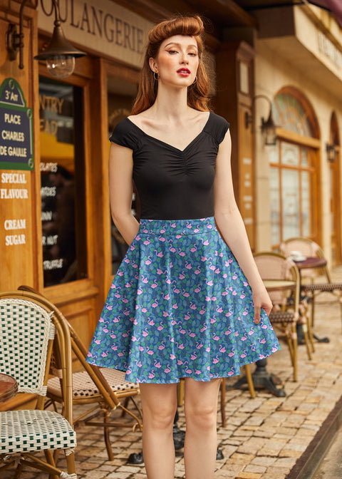 Flamingo Skater Skirt