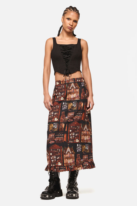 Covenstead Goth Midi Skirt