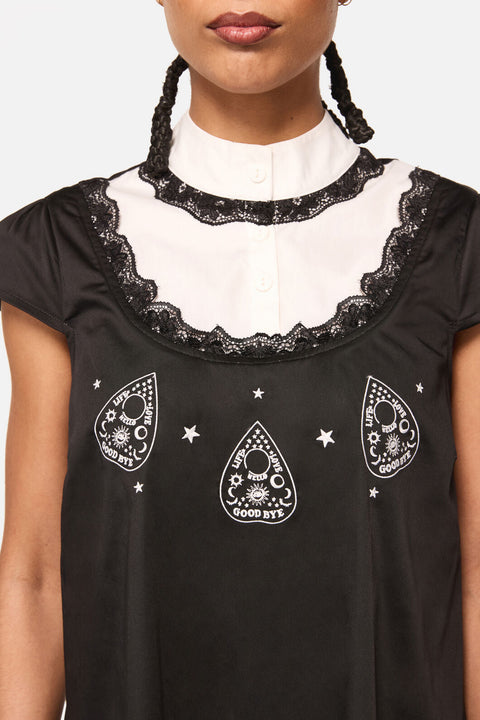 Seance Contrast Goth Mini Dress