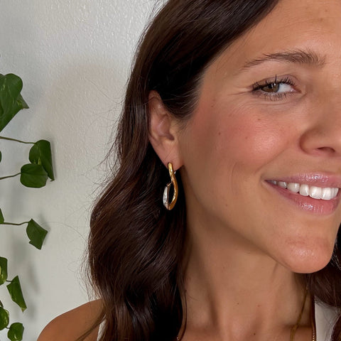 Infinity Chunky Rounded Huggie Hoop