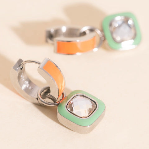 Showgirl Chunky Huggie Hoop Charm