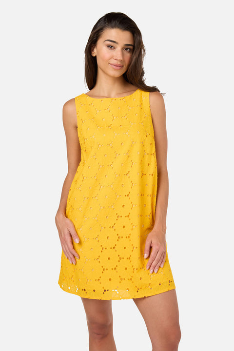 Daisy Broiderie Shift Dress