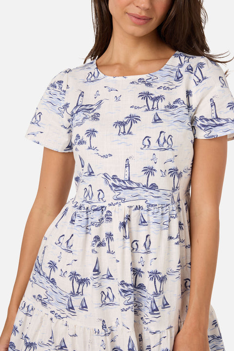 Seaside Toile Mini Dress