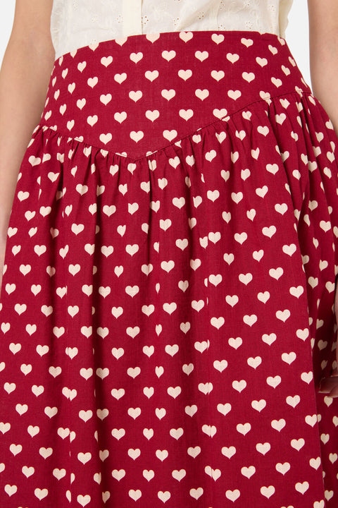 Sweet Heart Gathered Skirt