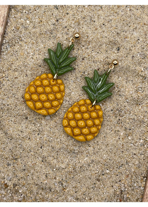 Pineapple Fruit Dangle Earrings